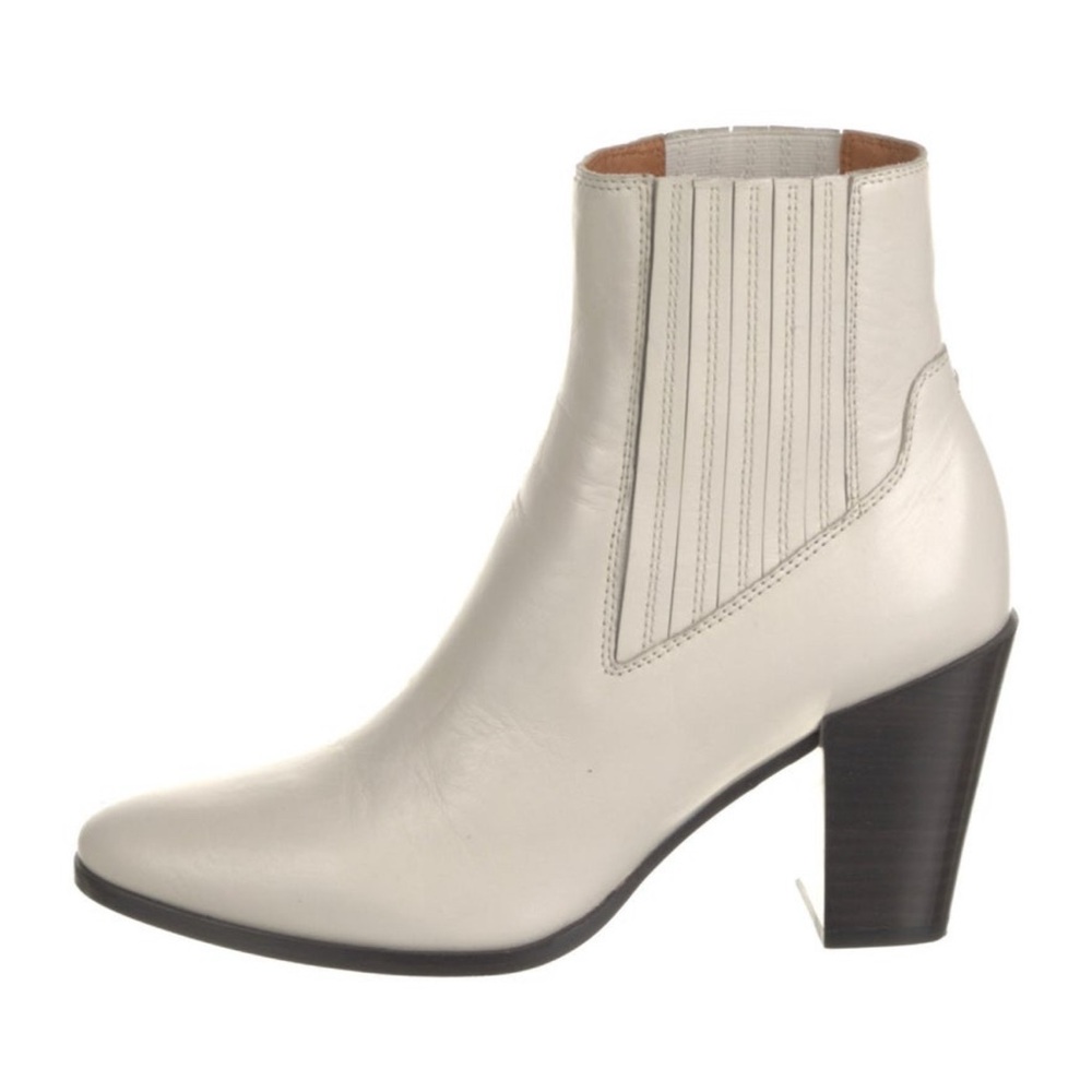 Rag & Bone Leather Ankle Chelsea Boots. Off White